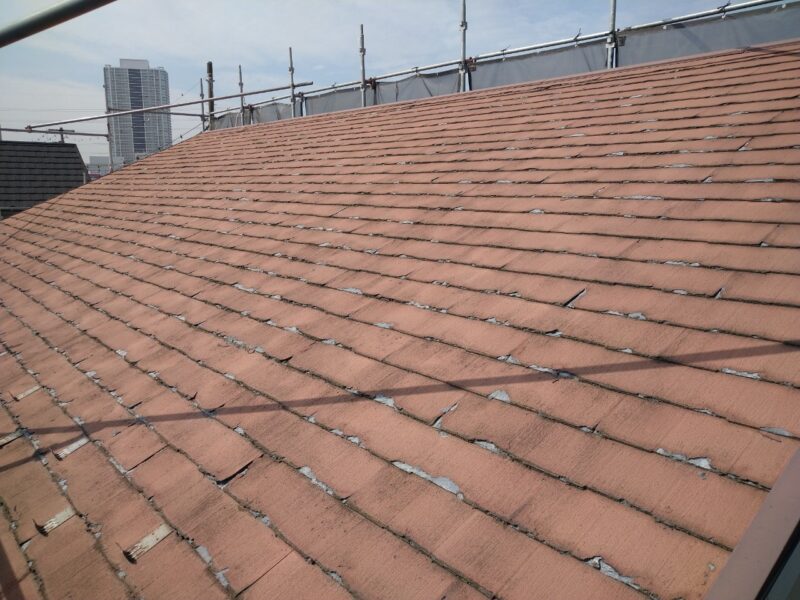 千葉県船橋市　O様邸　外壁塗装・屋根カバー工事　施工前の屋根