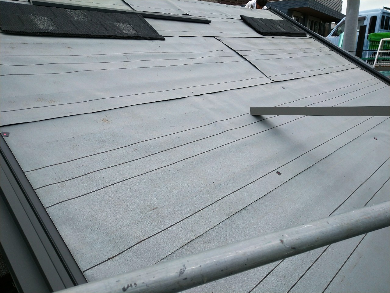 千葉県市川市　S様邸　外壁塗装・屋根カバー工事　屋根新規ルーフィング敷設