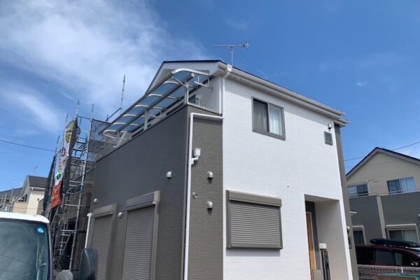 千葉県船橋市新高根　H様邸　外壁塗装工事・ベランダテラス屋根工事「職人さんがとても一生懸命で、安心して工事をお任せすることができました」